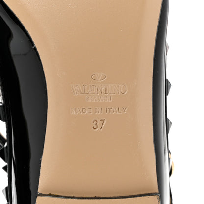 Valentino Garavani Patent Monochrome Rockstud Cage Ballerina Flats 37 Black 8 of 8