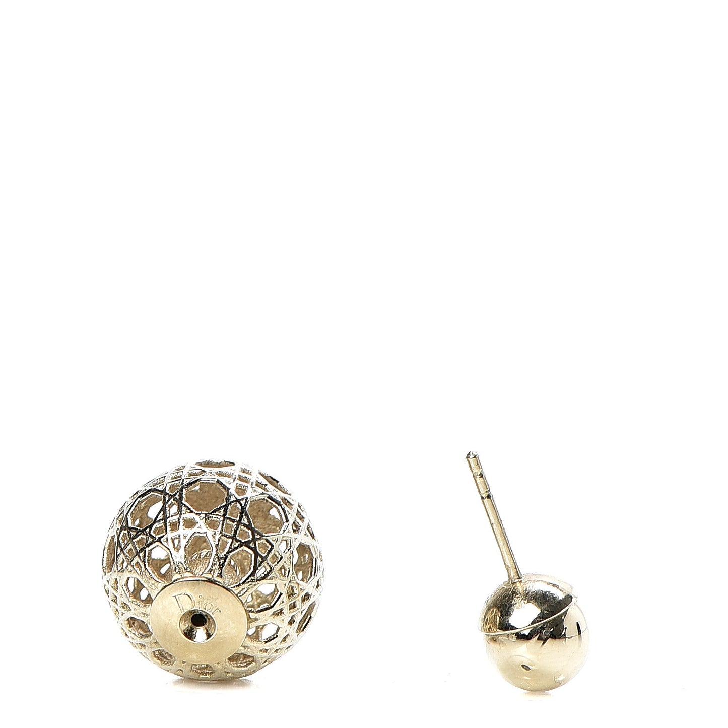 Cannage Mise En Dior Tribal Earrings Gold