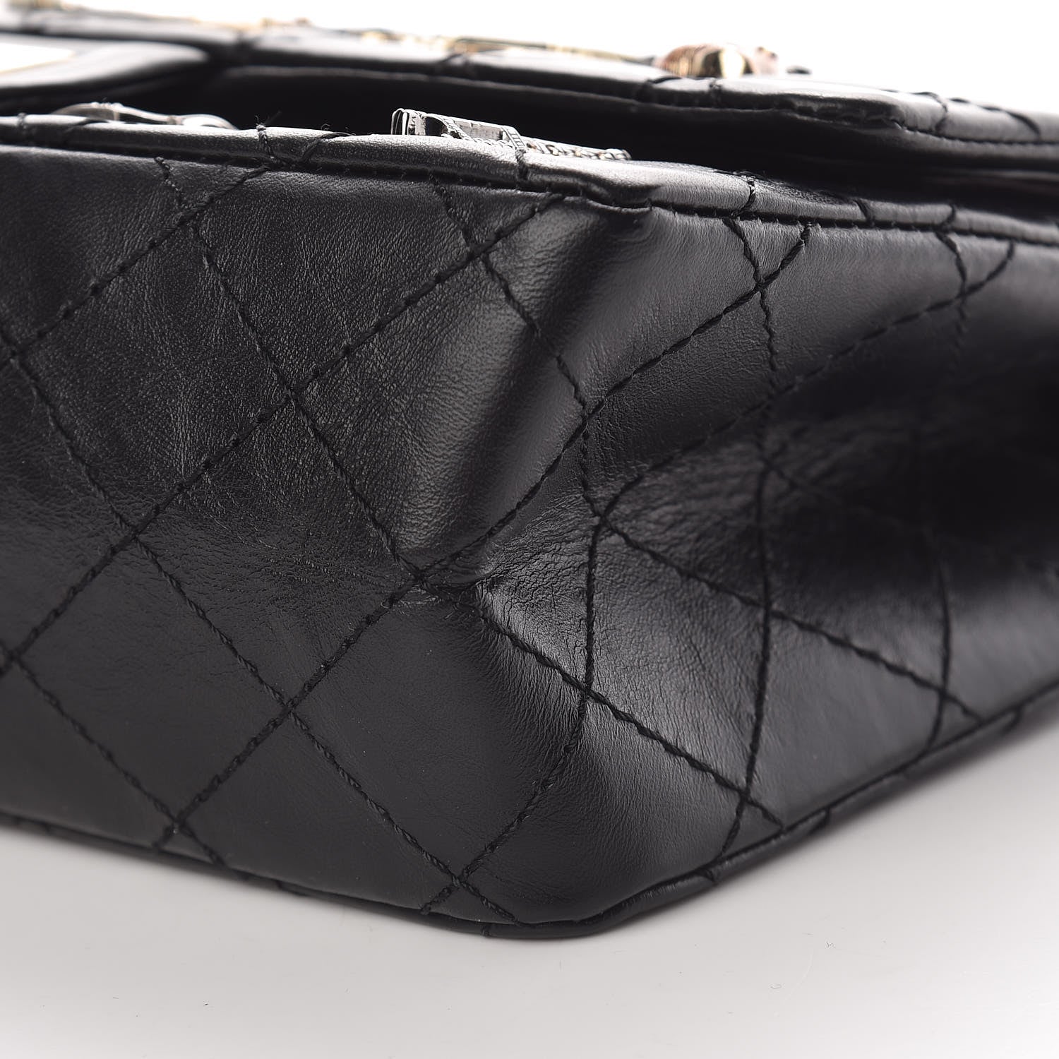 Chanel Aged Calfskin Lucky Charms 2.55 Reissue 225 Flap Black 10 of 12