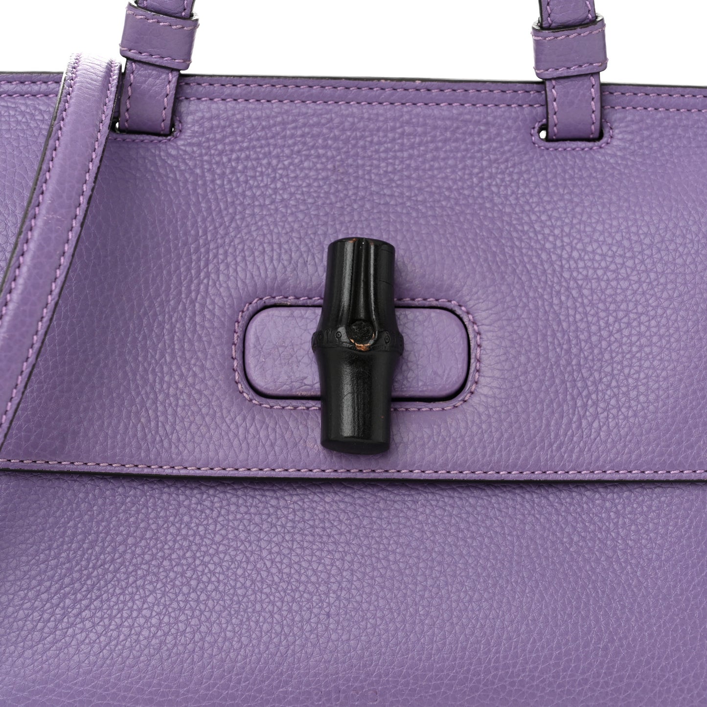 Cellarius Calfskin Small Bamboo Daily Top Handle Bag Purple