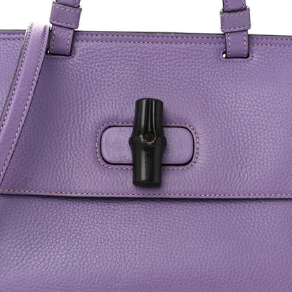 Gucci Cellarius Calfskin Small Bamboo Daily Top Handle Bag Purple 7 of 11