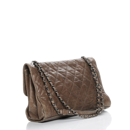 Chanel Crumpled Grained Calfskin Jumbo CC Crave Flap Beige 3 of 7