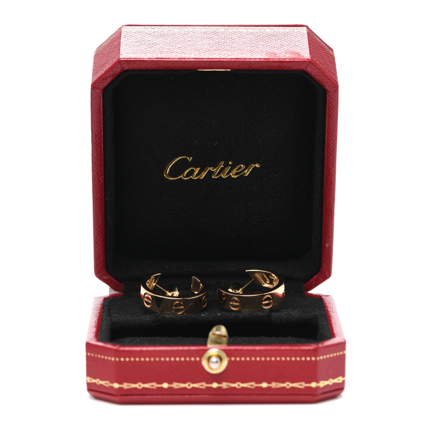 Cartier 18K Yellow Gold 5.5mm LOVE Hoop Earrings 6 of 6