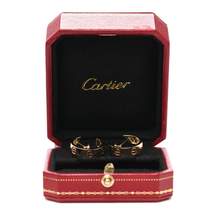 Cartier 18K Yellow Gold 5.5mm LOVE Hoop Earrings 6 of 6
