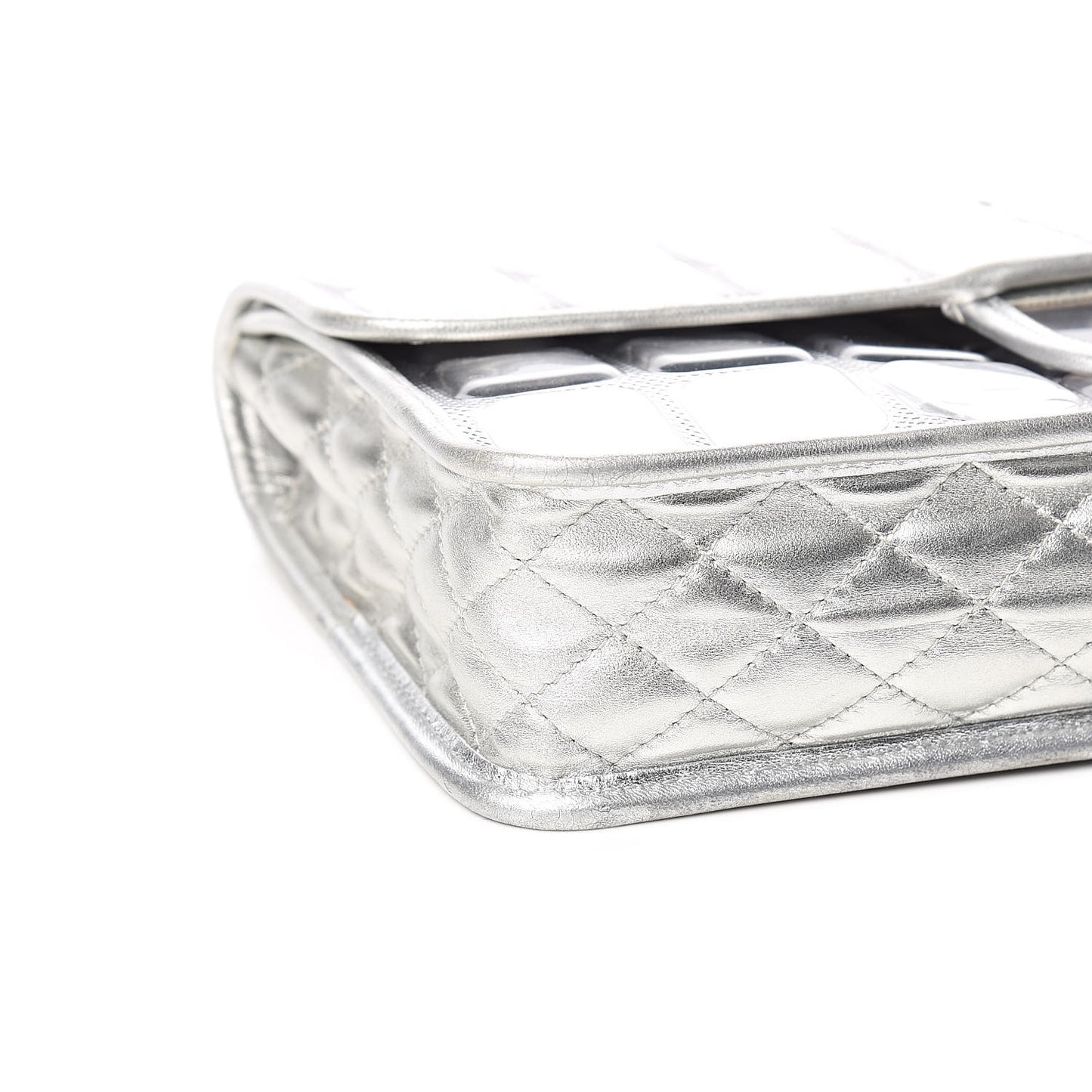 Vinyl Large Ice Cube Flap Silver