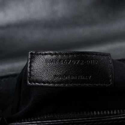 Saint Laurent Calfskin Y Quilted Monogram Monochrome Toy Loulou Crossbody Bag Black 7 of 10