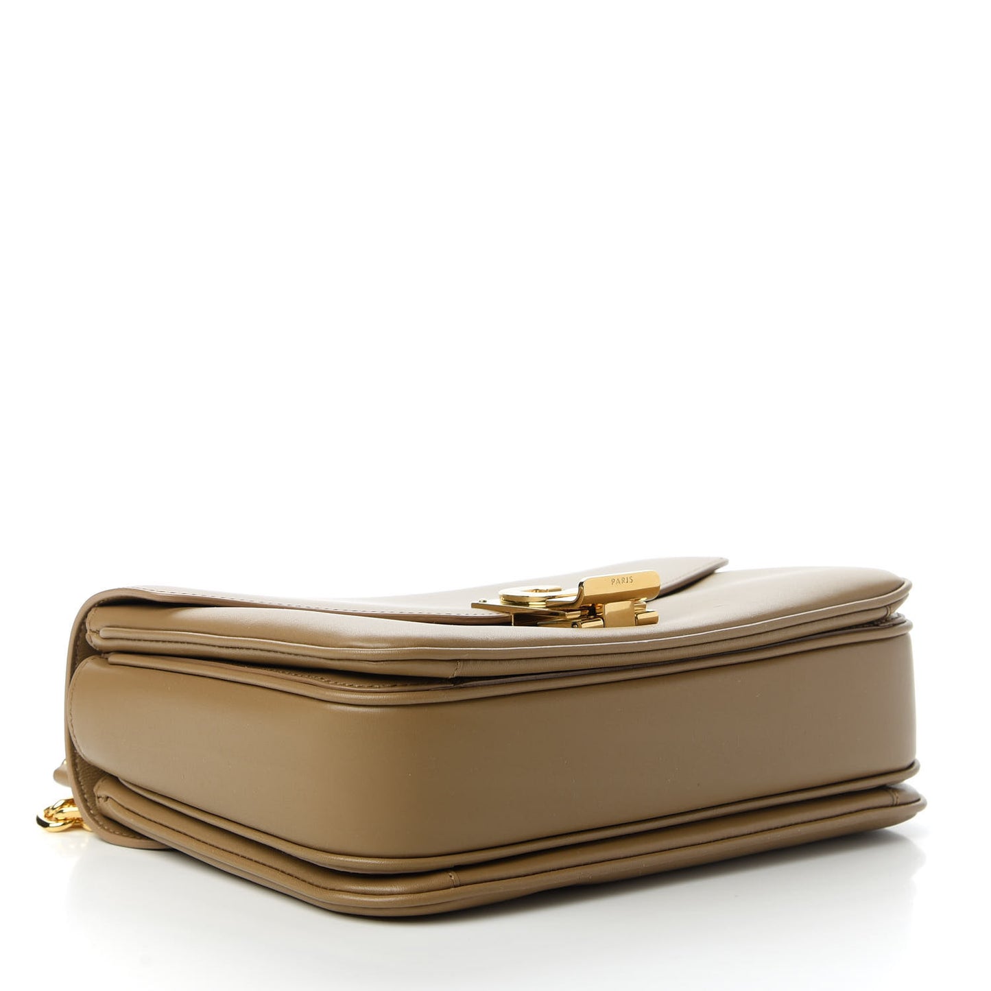 Shiny Calfskin Medium C Bag Light Camel