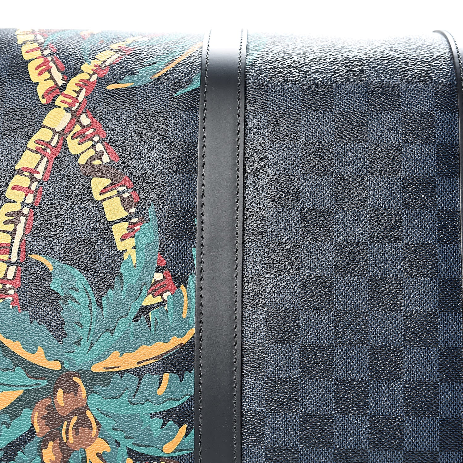 Louis Vuitton Damier Cobalt Jungle Keepall Bandouliere 55 11 of 15