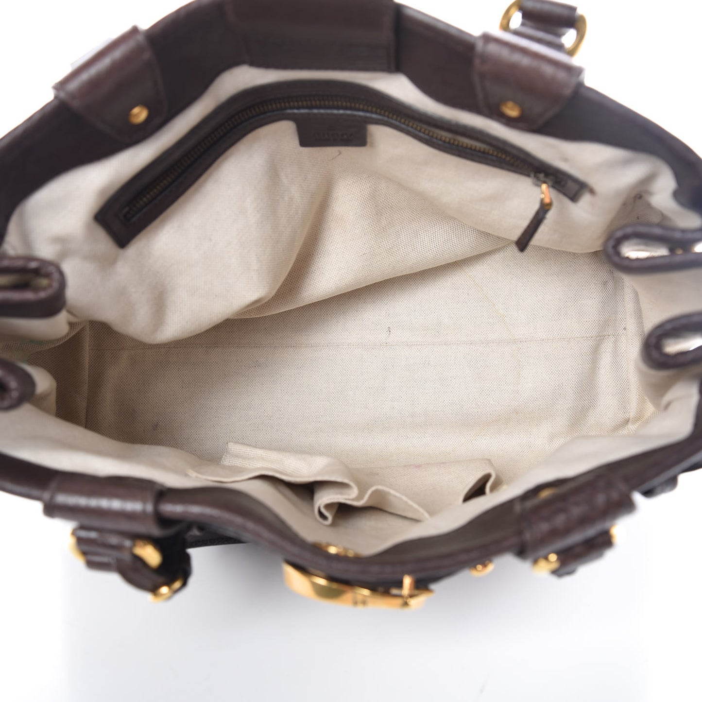 Monogram Medium GG Running Tote Dark Brown