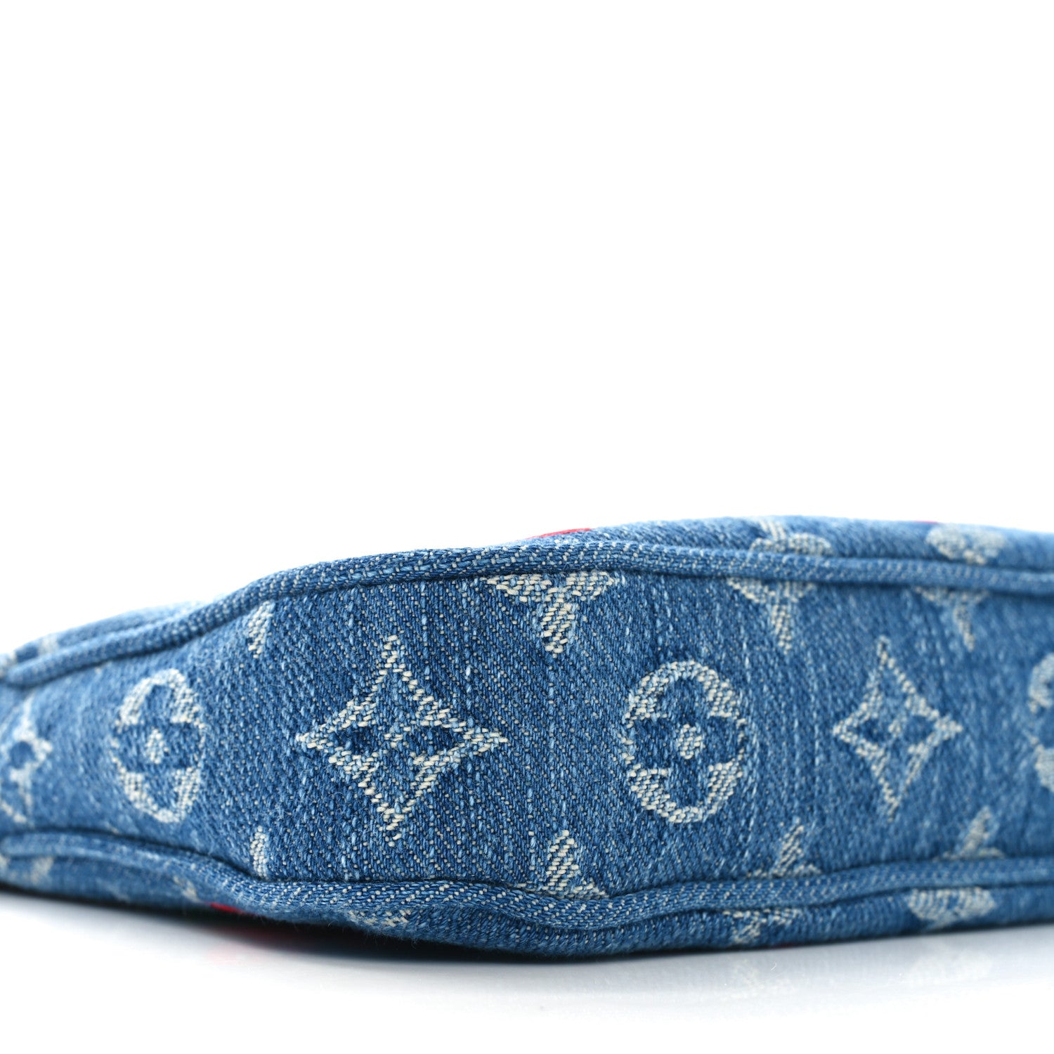 Louis Vuitton LV X TM Monogram Denim Cerises Pochette Accessories Blue 8 of 9