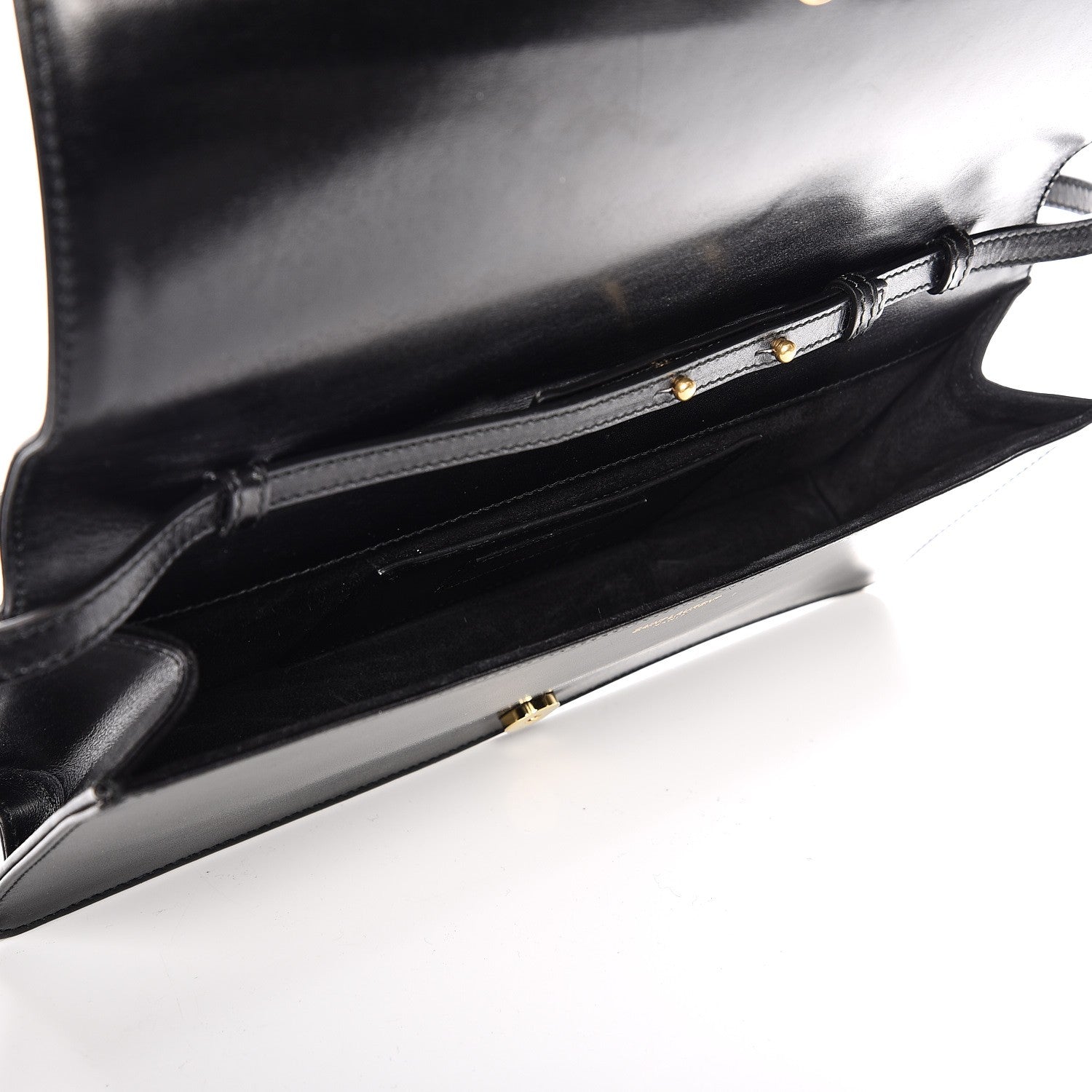 Saint Laurent Smooth Calfskin Medium Marquage Clutch Black 5 of 8