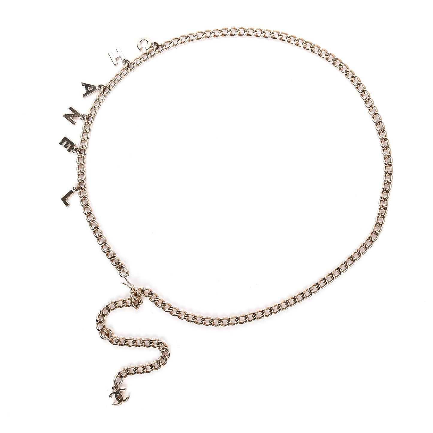 CC Chain Logo Belt Gold