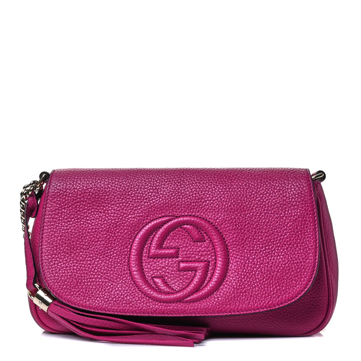 Cellarius Calfskin Medium Soho Flap Crossbody Bright Bouganville