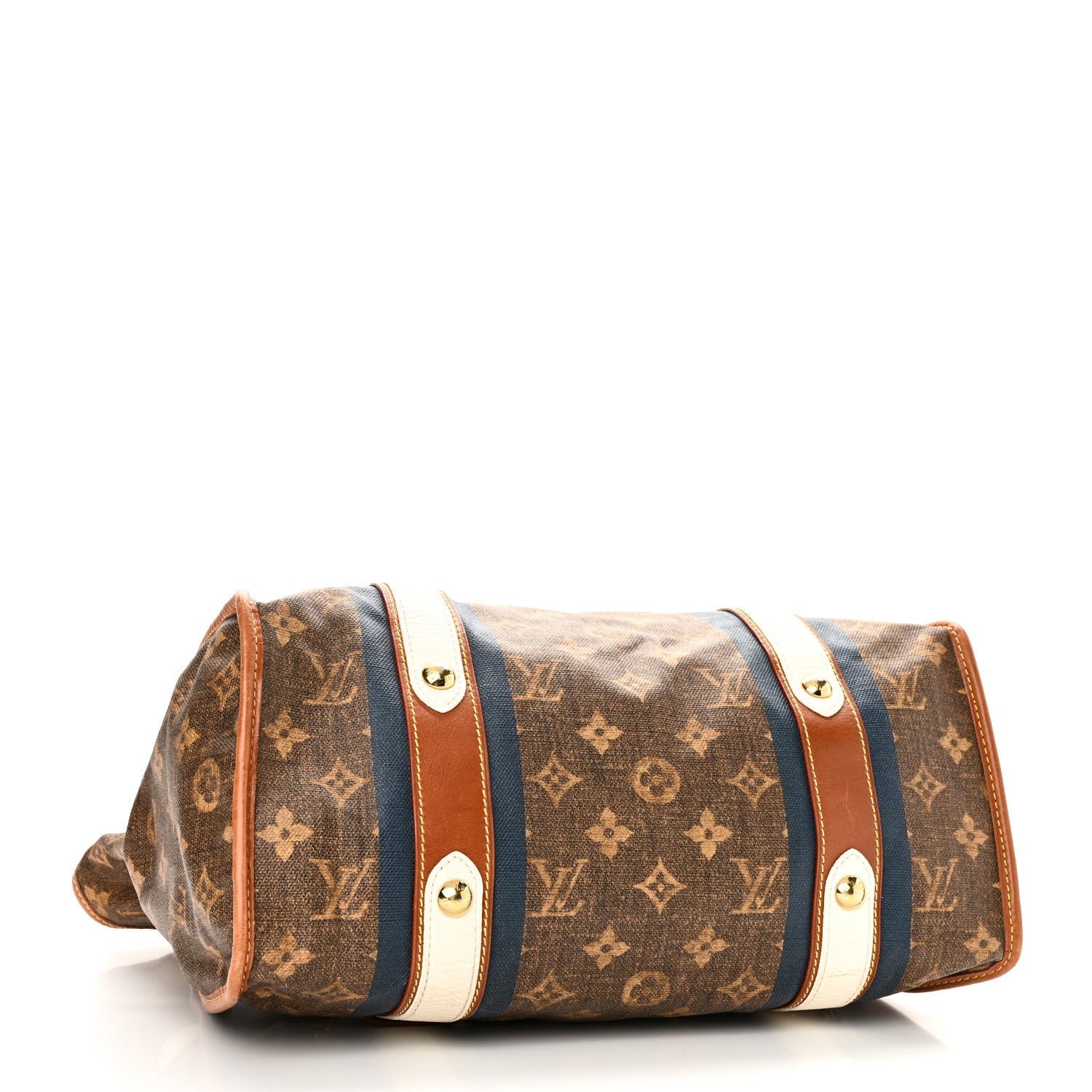 Louis Vuitton Monogram Rayures Tisse Sac GM Blue 3 of 8