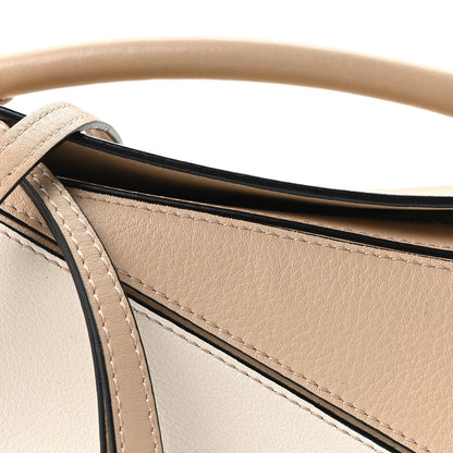 Loewe Calfskin Mini Woven Puzzle Bag Beige White 7 of 9