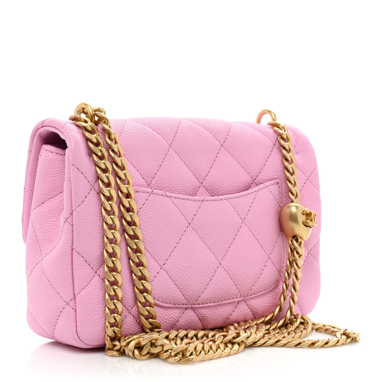 Chanel Caviar Quilted Mini Rectangular Sweetheart Flap Lilac 3 of 10
