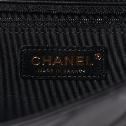 Chanel Crumpled Calfskin Medium Chain All Over Flap Black 6 of 9