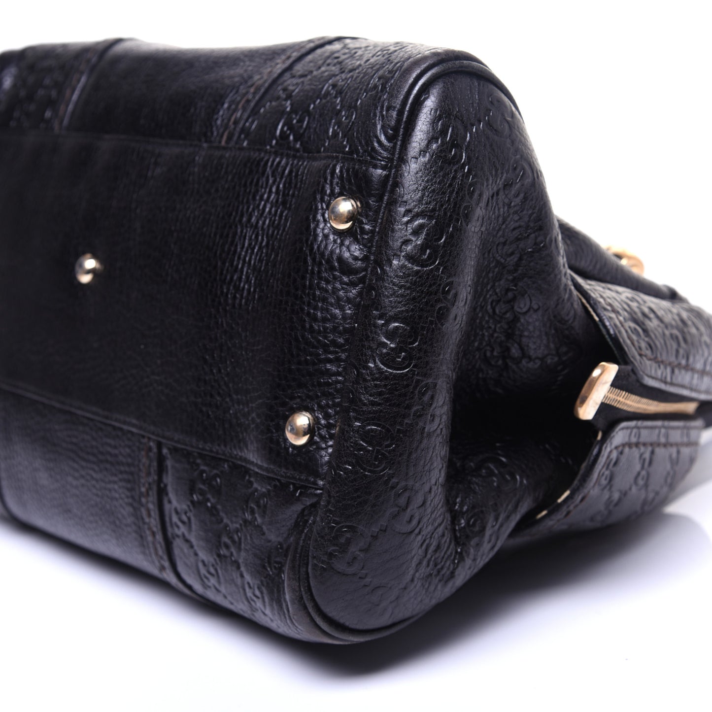 Guccissima Signoria Large Dome Bag Black