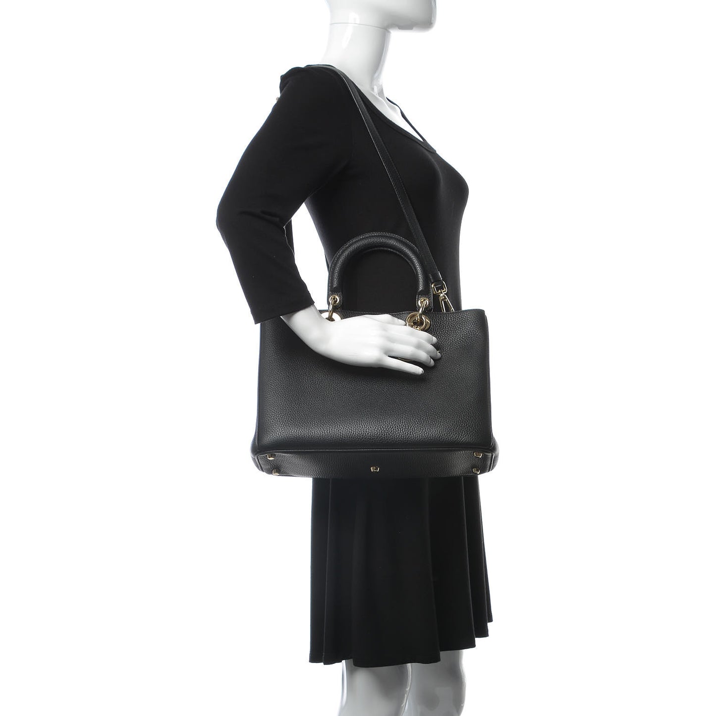 Bullcalf Medium Diorissimo Tote Black Rose Indien