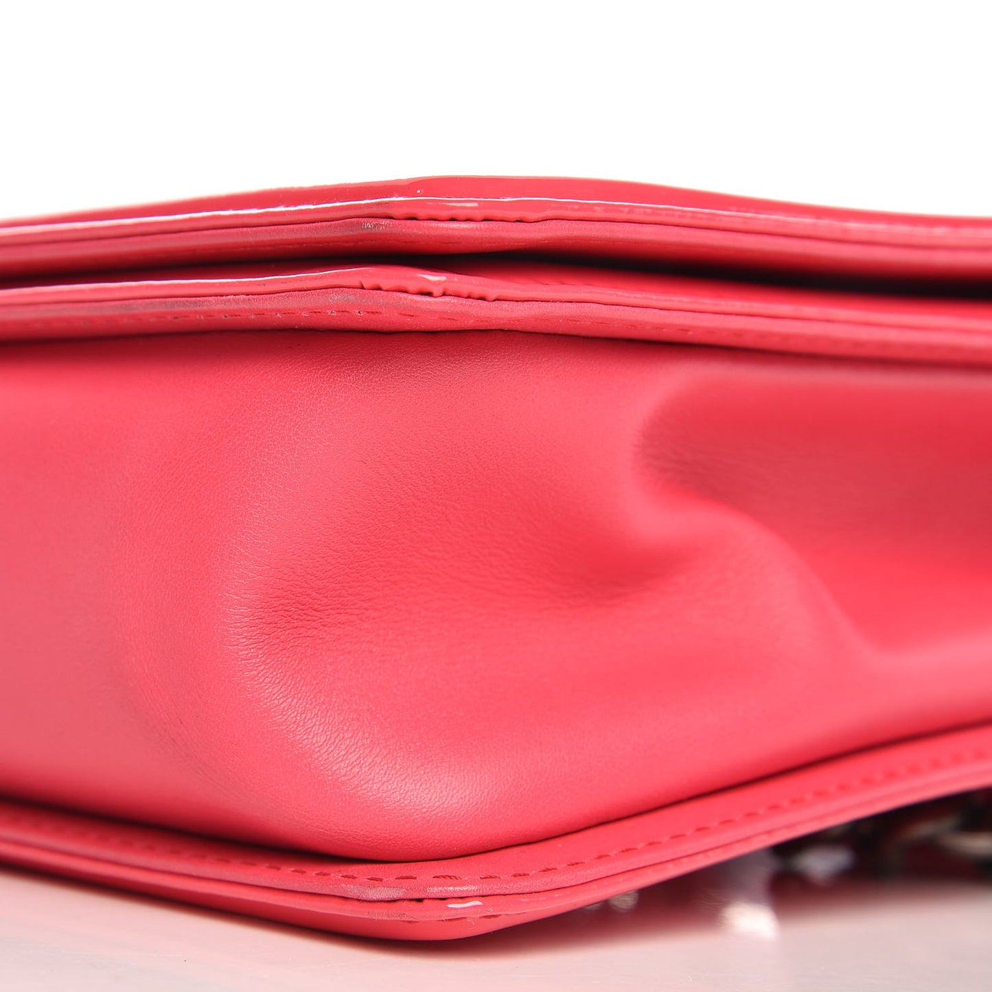 Patent Quilted Large Boy Flap Pink