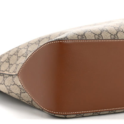Gucci GG Supreme Monogram Large Linea A Hobo Light Brown 9 of 12