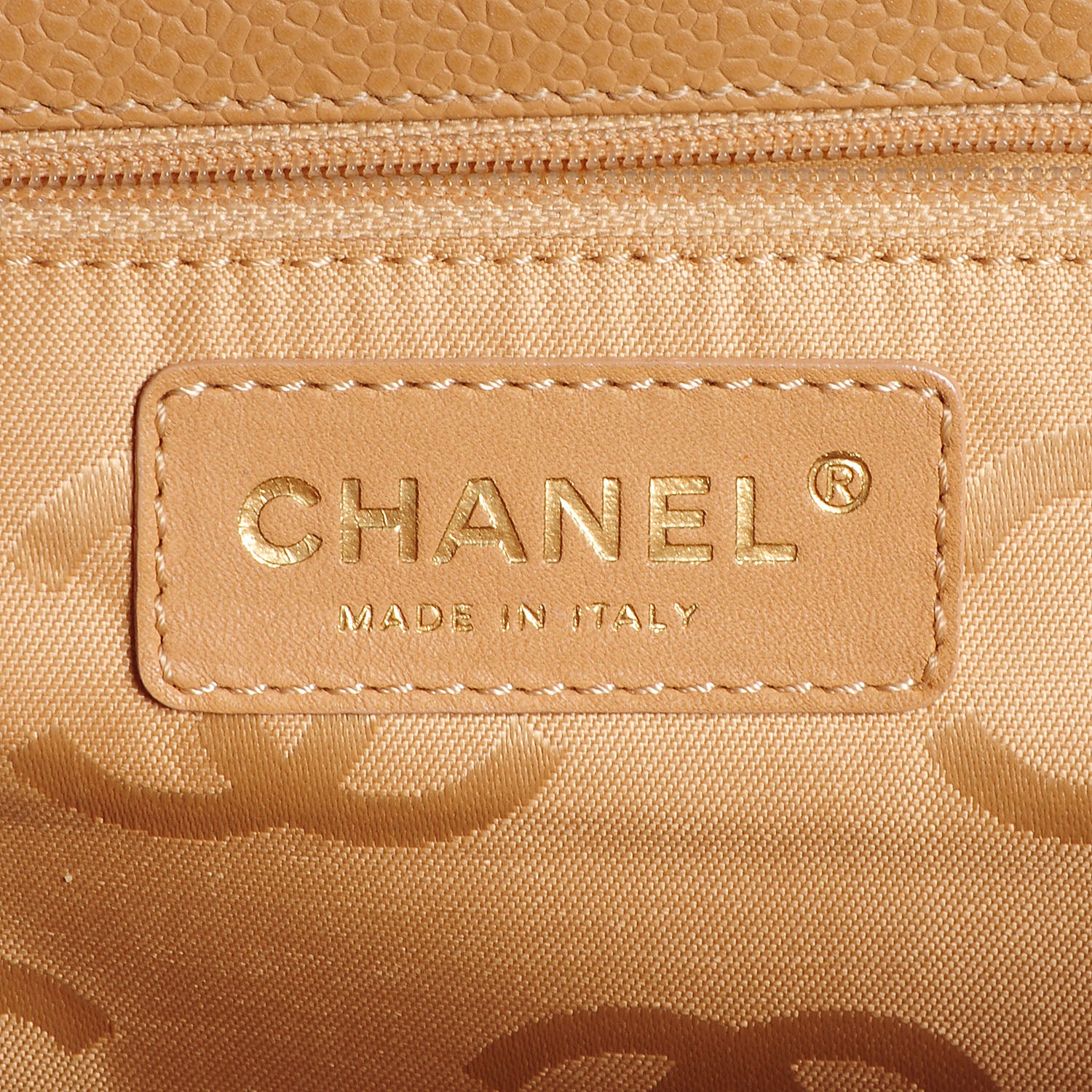 Chanel Caviar Quilted Wild Stitch Medium Single Flap Beige 6 of 8