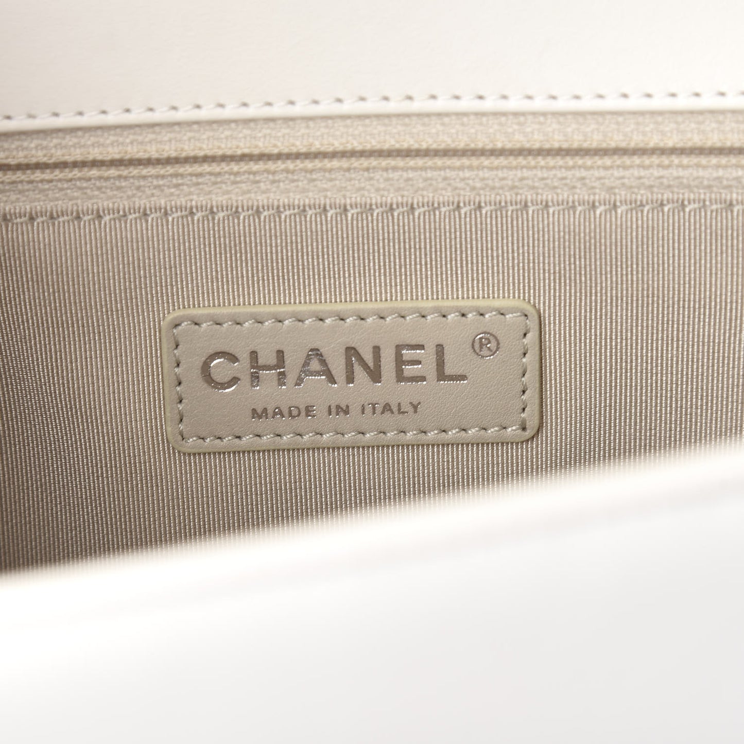 Calfskin Quilted New Medium Boy Flap White