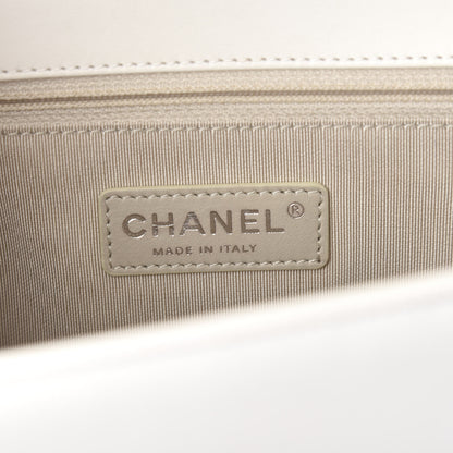 Chanel Calfskin Quilted New Medium Boy Flap White 6 of 10