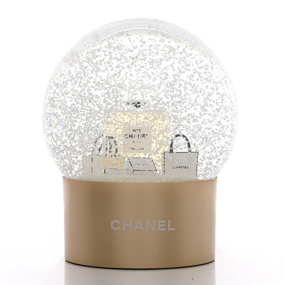 Chanel Glass N°5 Perfume Bottle Snow Globe Gold 7 of 9