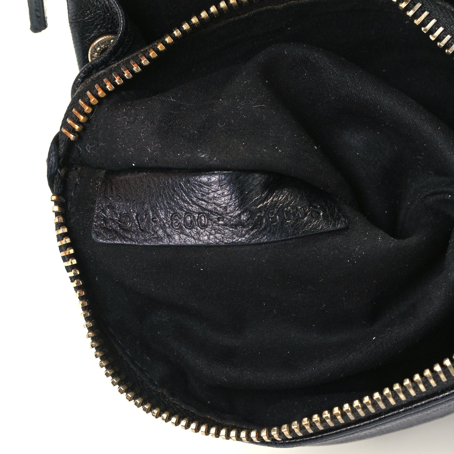 Grained Calfskin Cosmetic Pouch Black