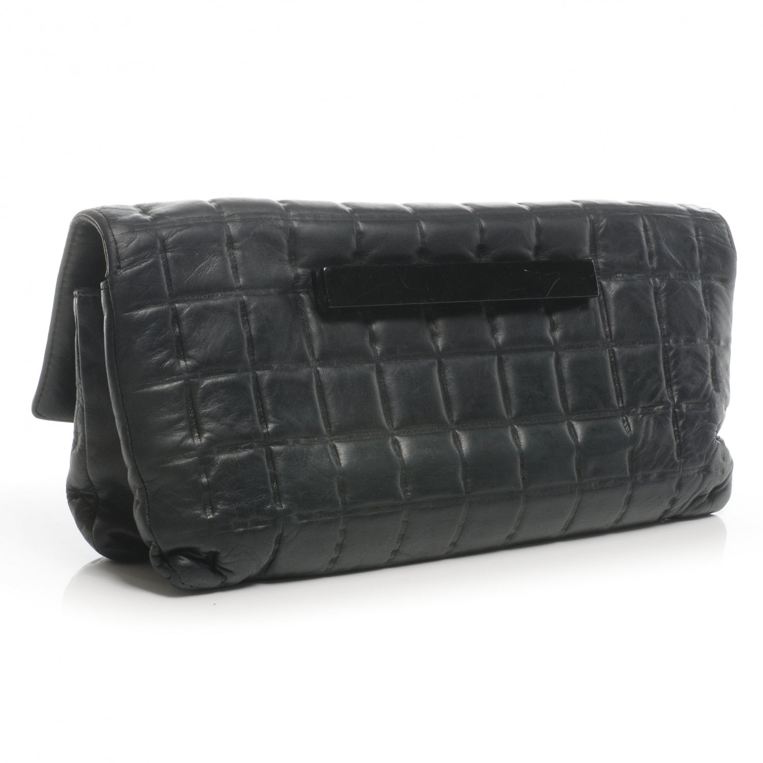 Chanel Lambskin Square Quilted Clutch Black 3 of 9