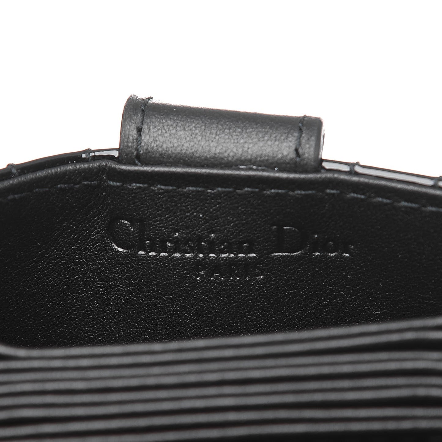 Patent Cannage Lady Dior 5-Gusset Card Holder Black