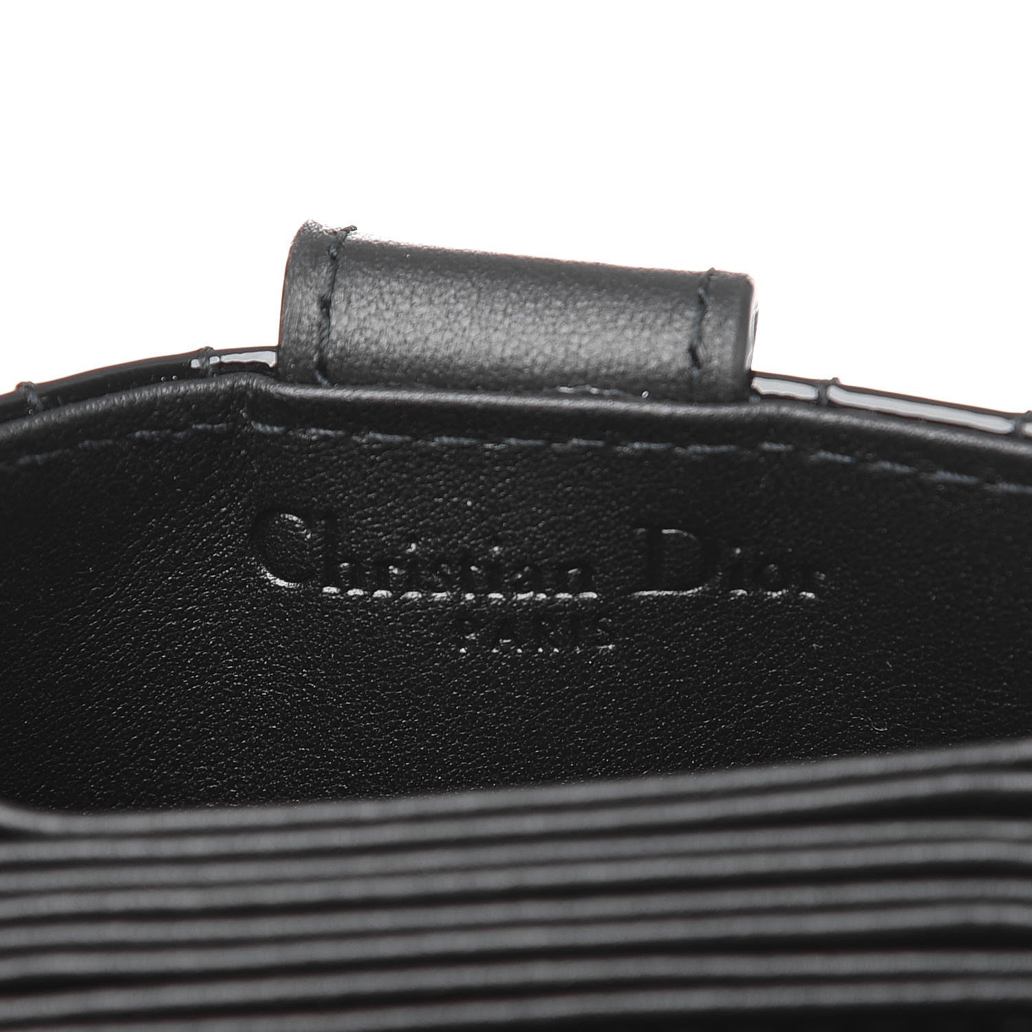 Christian Dior Patent Cannage Lady Dior 5-Gusset Card Holder Black 6 of 7