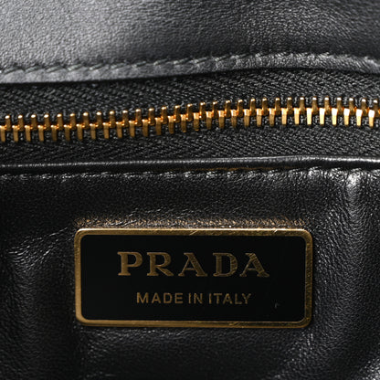 Prada Calfskin Medium Soft Sound Shoulder Bag Black 6 of 10