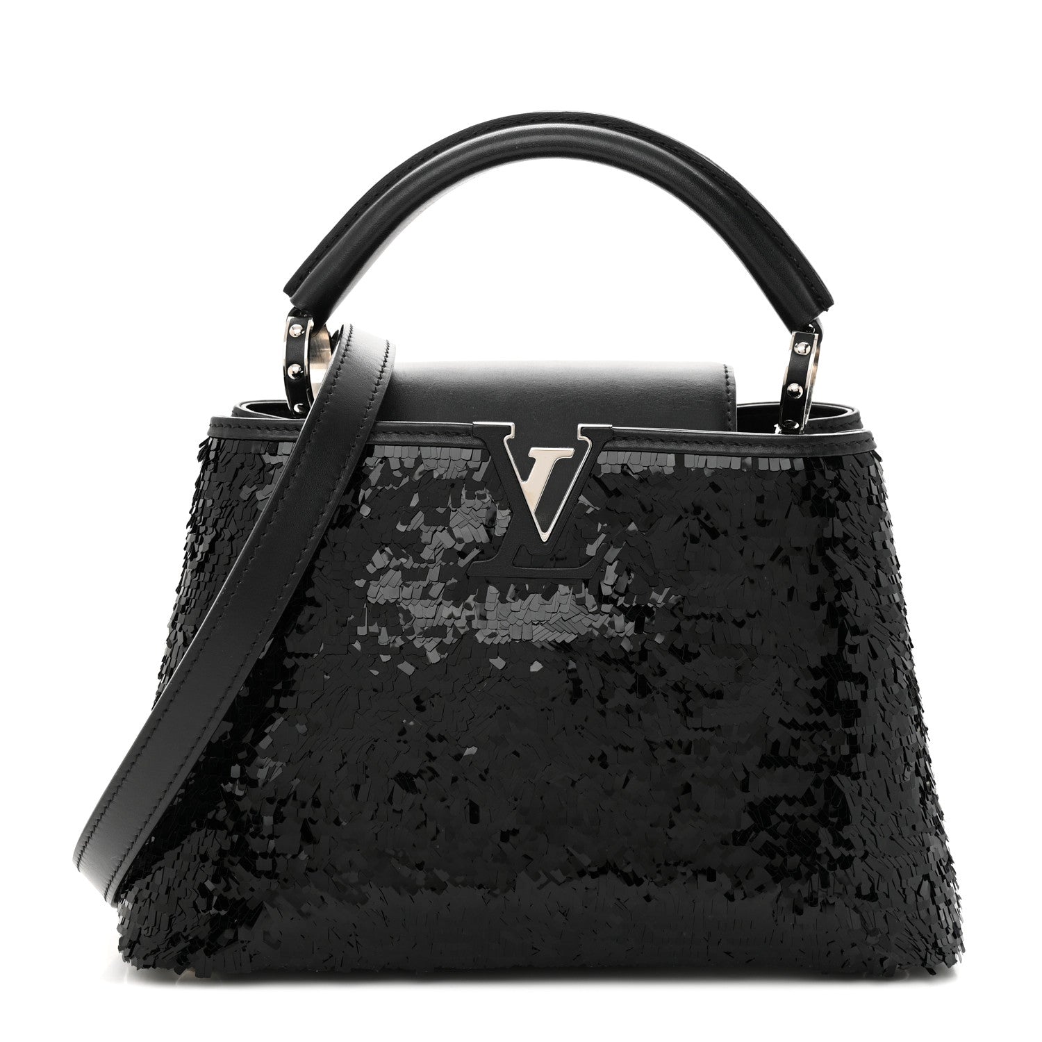 Louis Vuitton Calfskin Sequin Capucines BB Night Fever 1 of 15