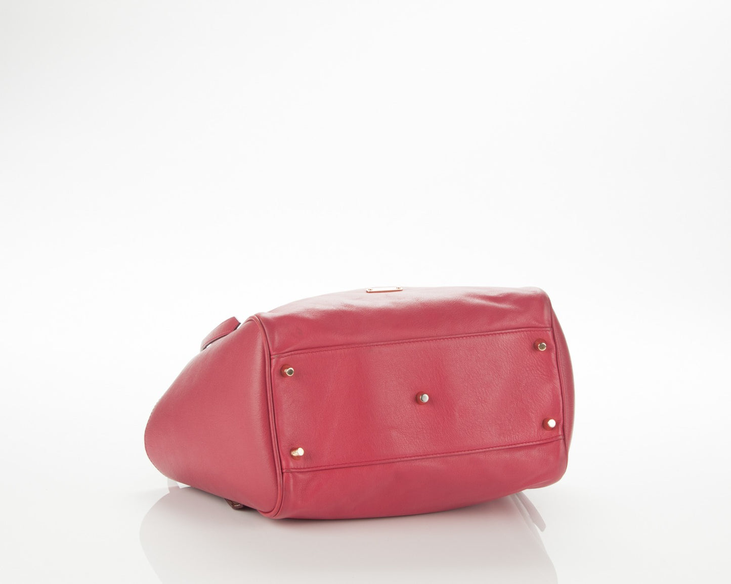 Calfskin Small Canterbury Tote Dark Pink