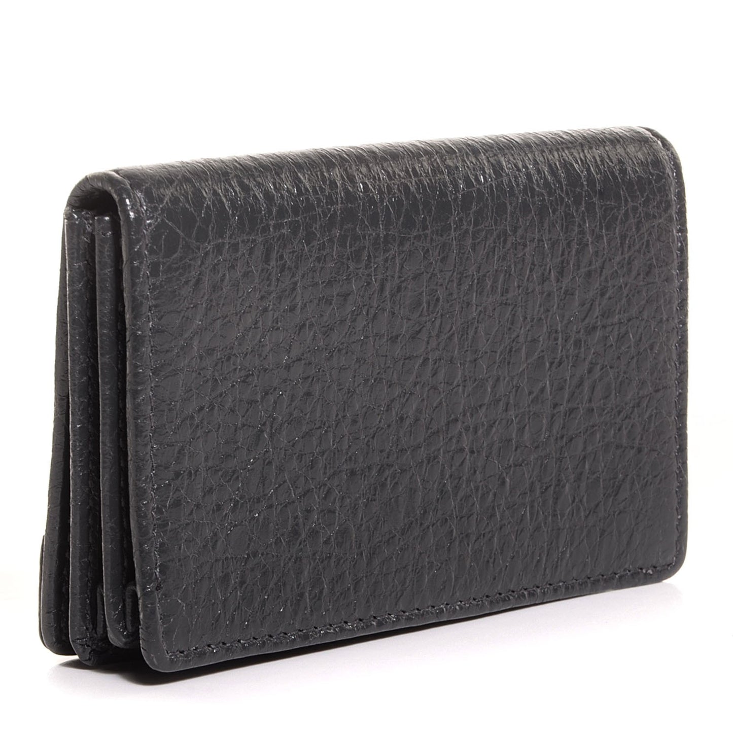 Agneau Classic Hardware Card Case Gris Fossile
