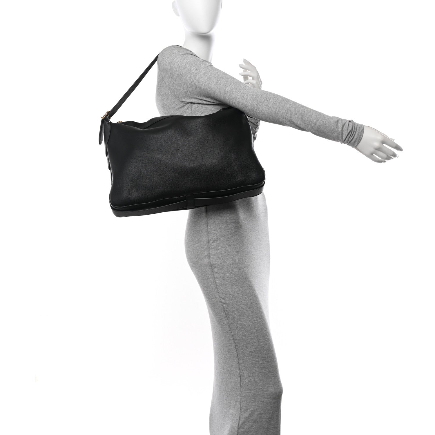 Celine Supple Calfskin Large Romy Shoulder Bag Black 2 of 13