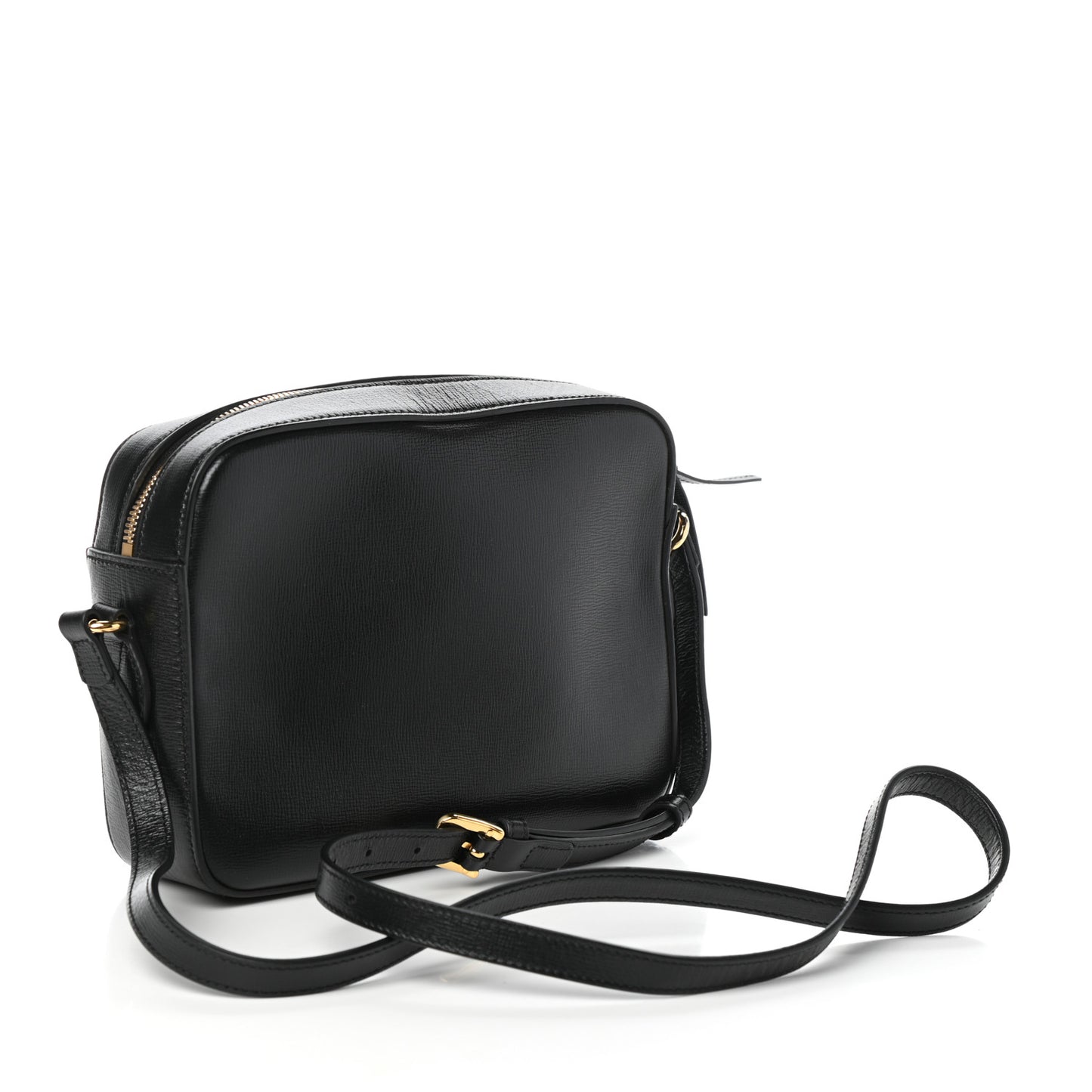Textured Calfskin Small Horsebit 1955 Shoulder Bag Black