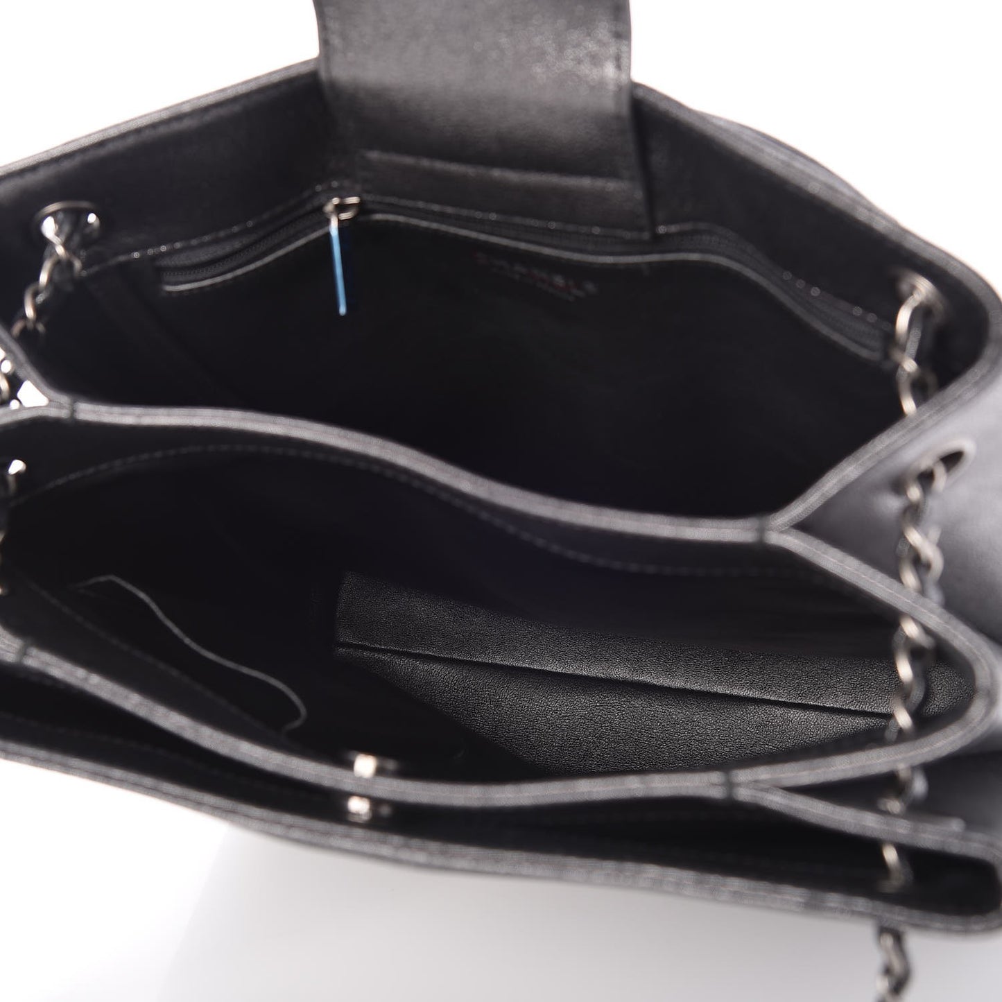 Iridescent Calfskin CC Shopping Tote Grey