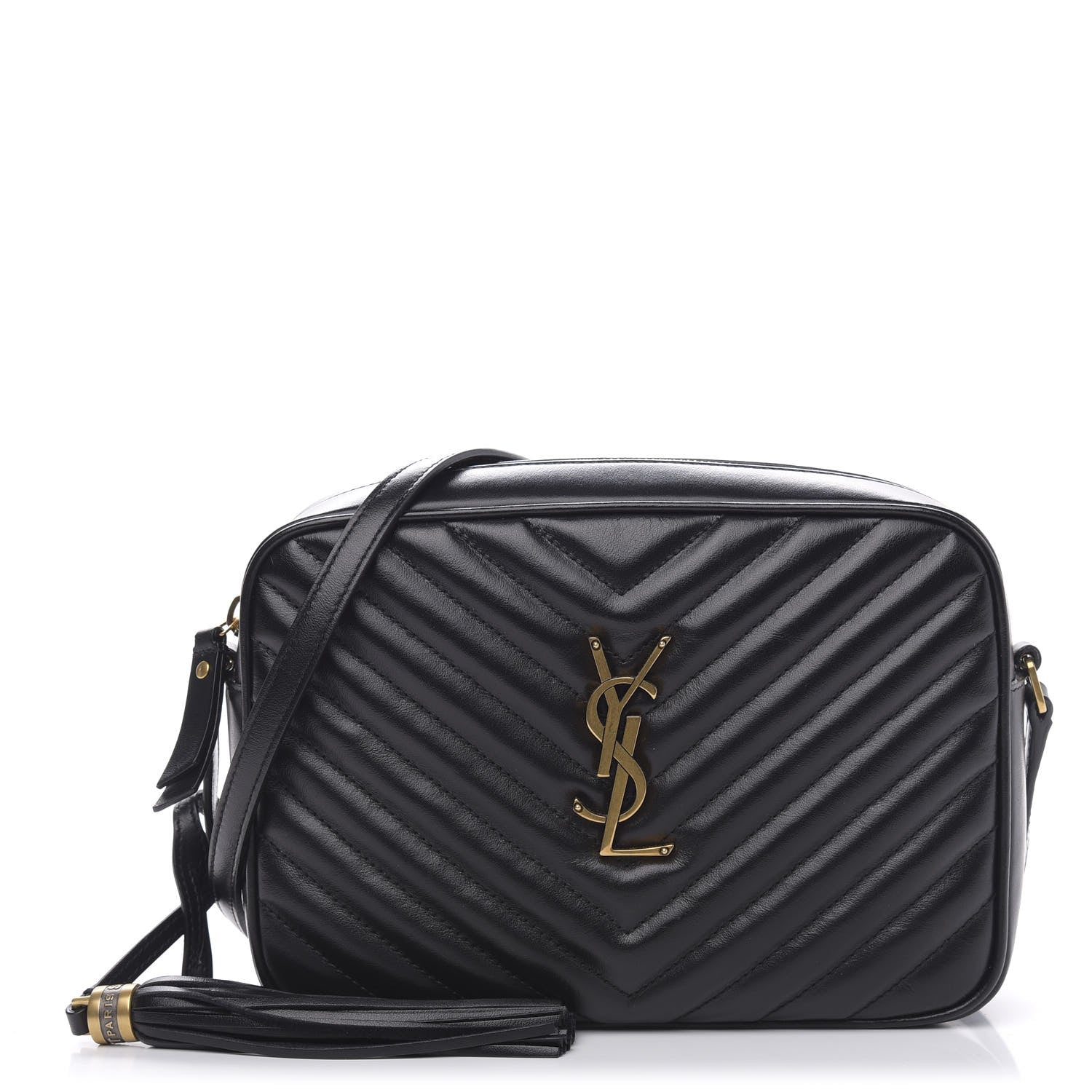 Saint Laurent Calfskin Matelasse Monogram Lou Camera Bag Black 1 of 10