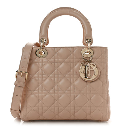 Christian Dior Lambskin Cannage Medium Lady Dior Rose Poudre 1 of 10