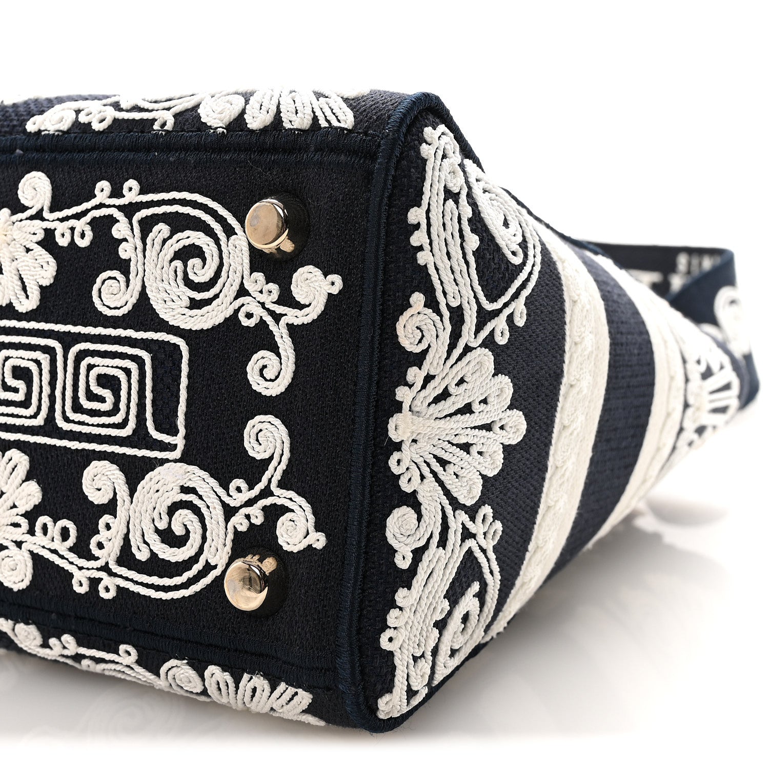 Christian Dior Embroidered Cornely Medium Lady D-Lite Blue White 9 of 9