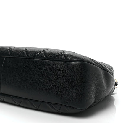 Chanel Caviar Quilted CC Timeless Soft Tote Black 14 of 15