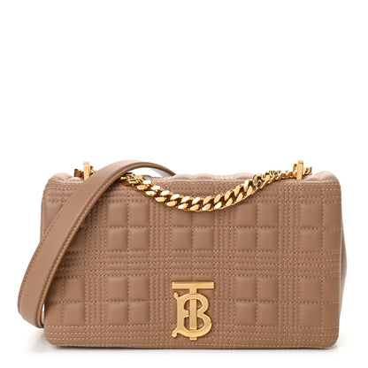 Burberry Lambskin Quilted Small Lola Bag Camel 1 of 10