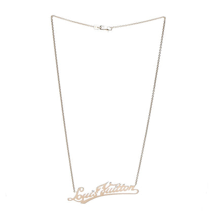 Louis Vuitton 18K Yellow Gold Diamond ID Nameplate Necklace 3 of 5