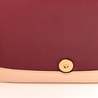 Fendi Shiny Nappa Small ID Shoulder Bag Papiro Rosso Scuro Miele Scuro 12 of 16