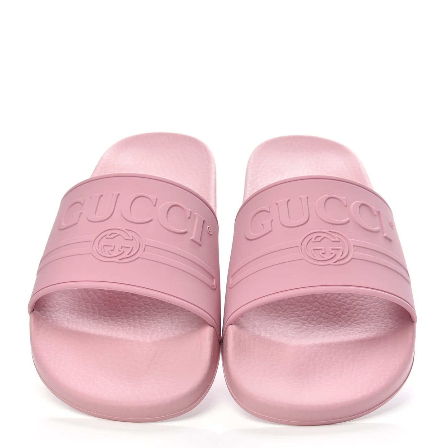 Rubber Logo Stamped Mens Slide Sandals 8 Rosa