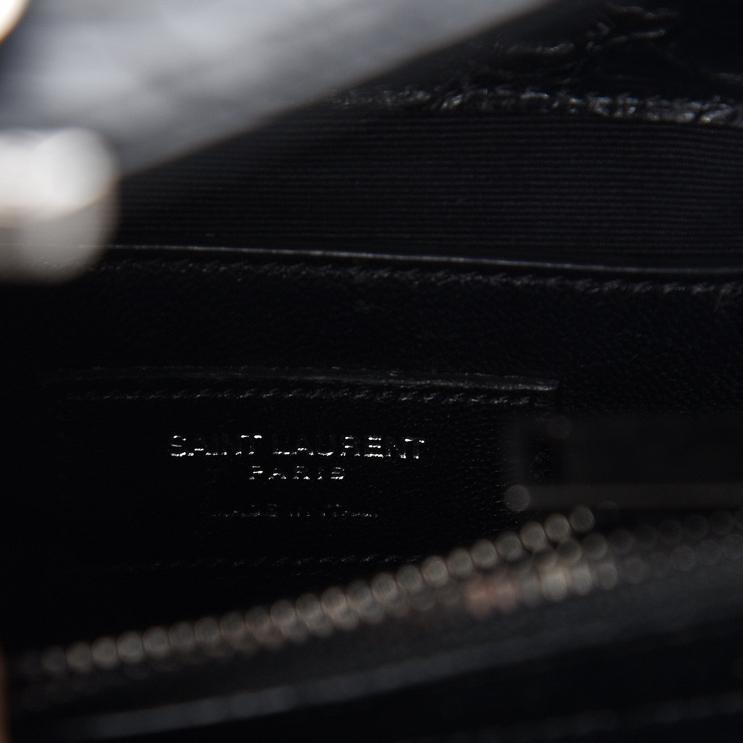 Saint Laurent Calfskin Python Embossed Monogram Medium College Bag Black 6 of 9