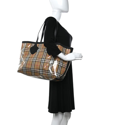 Burberry Vintage Check Transparent Large The Giant Reversible Tote Black 2 of 17